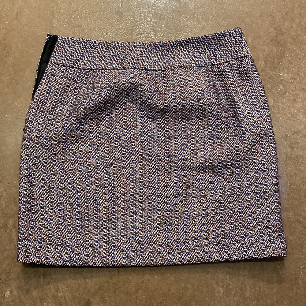 LOFT tweed mini skirt side zip NWOT - Picture 5 of 5